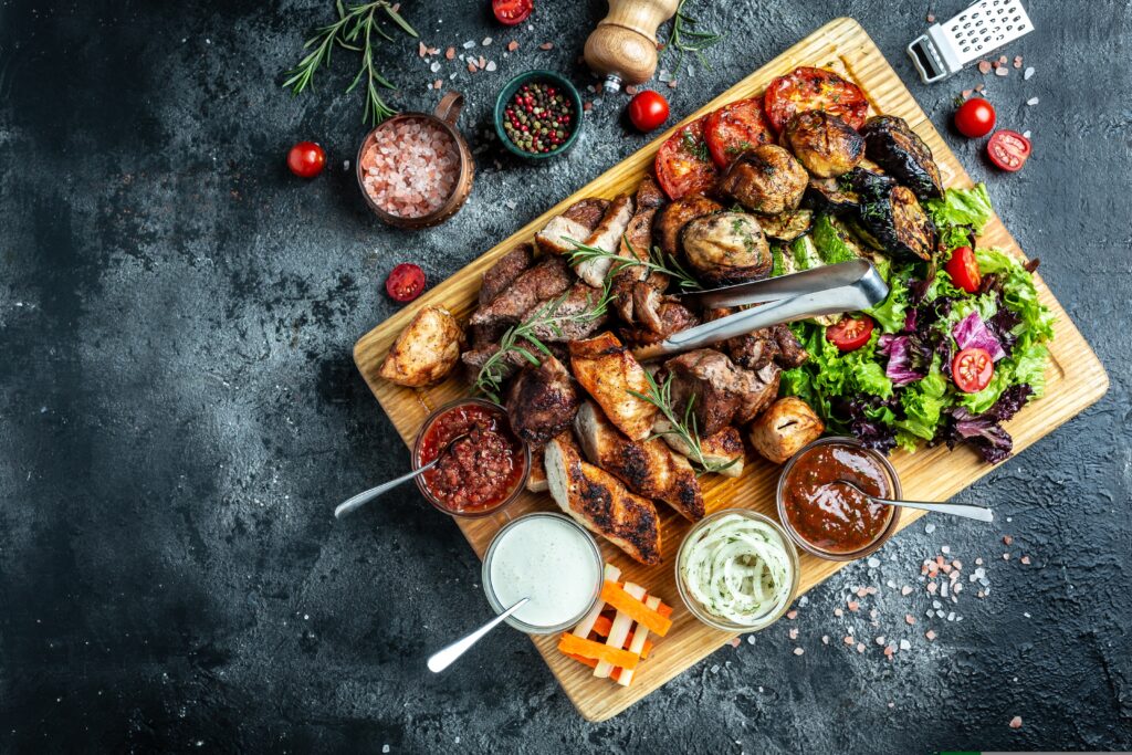 picture of mixed grill meats on board for butchery range from Savona